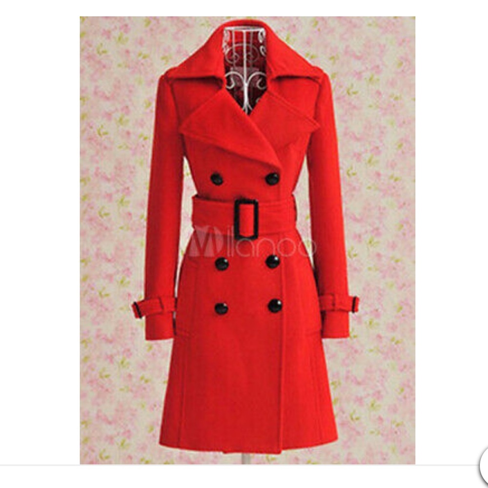 Long sleeve double-breasted pea coat